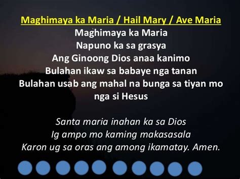 light in bisaya|Cebuano Rosary (Luminous Mysteries) .
